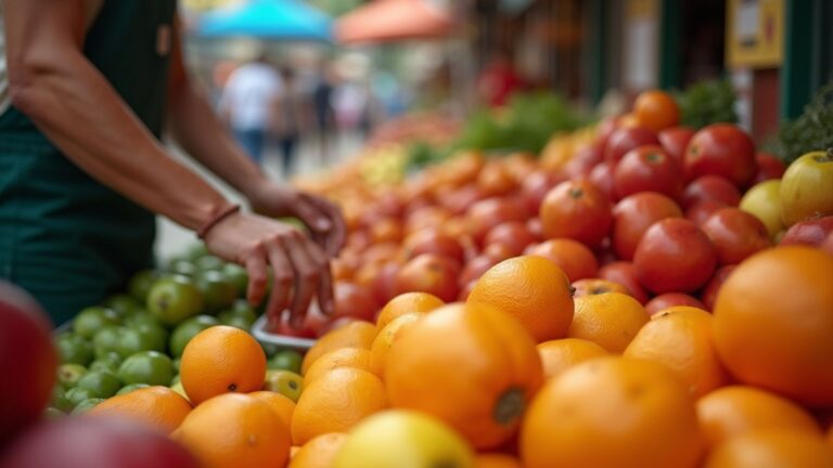 Farmer's market with multiple varieties of tomatoes. A high-value crop for beginning farmers when marketed properly.